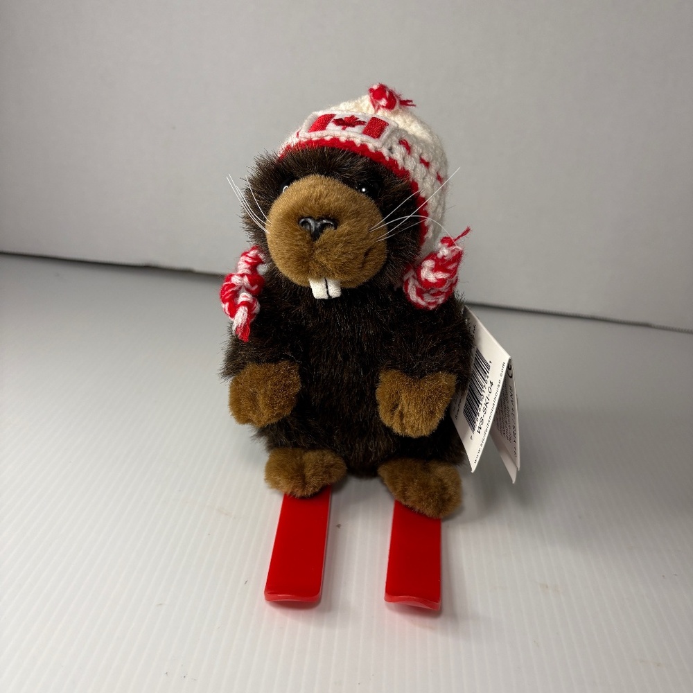 Animal House LTD 2008 Plush 7" Skiing Beaver Canada Souvenir New Plush/Stuffed